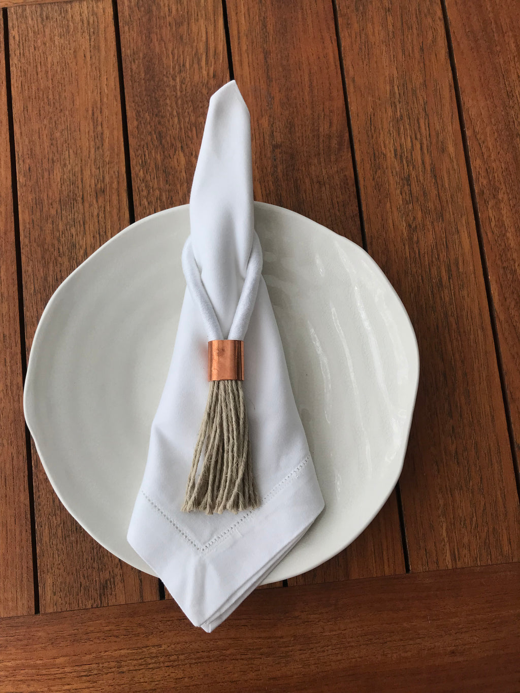 Natural Linen Napkin Holder: Permanent Collection